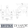 Bristan Lever Bridge Deck Mixer 3 Inch Levers Tap Dimensions